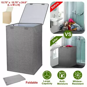 Foldable Laundry Sorter Hamper Clothes Storage Basket Organizer Bathroom Bedroom - Picture 1 of 13