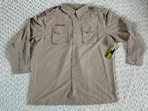 Neu 2011 BSA voll belüftet Herren XL Pfadfinder Uniform LS Shirt weich Polyester neu mit Etikett - Bild 1 von 10