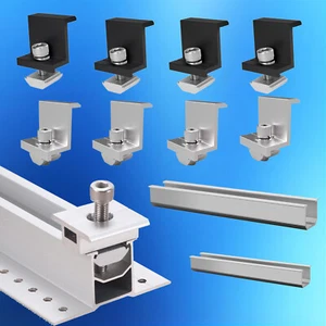 12/18/20/30/40cm ALU Montageprofil Solarpanel Endklammern für PV modul 0% MwSt. - Bild 1 von 34