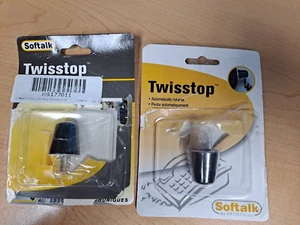 2 LOT Softalk By Artistic  Twisstop Clear/Transparent Automatically Rotates New* - Picture 1 of 2