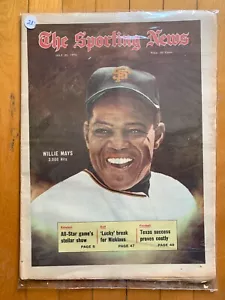 1970, 25. Juli - DIE SPORTNACHRICHTEN: WILLIE MAYS 3.000 Hits San Francisco Giants - Bild 1 von 2