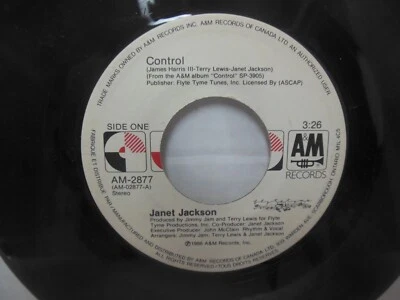 JANET JACKSON nr mint 45 rpm CONTROL b/w FAST GIRLS - Image 1 of 2