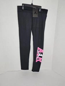 Air Jordan Logo Girls leggings Black/Pink New - Picture 1 of 2