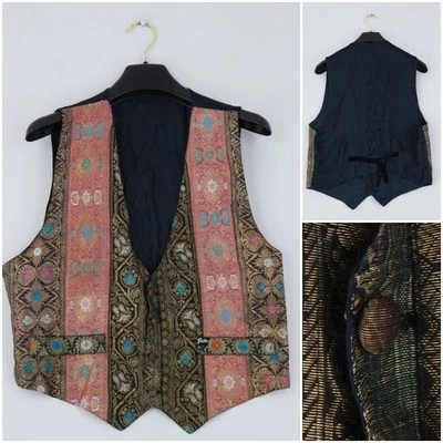 Mens Vest Large Size US 42 Vintage Dress Floral Formal Business Waistcoat - Image 1 of 4