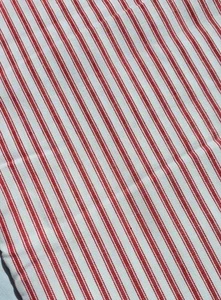 Vintage Tela Cottage PLUMA TICTAC ROJO AZUL BLANCO RAYAS 62" X 19" - Imagen 1 de 1