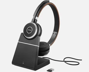 Jabra Evolve 65 MS Stereo with Charging Stand  **Inc VAT & 12m Warranty** - Picture 1 of 9