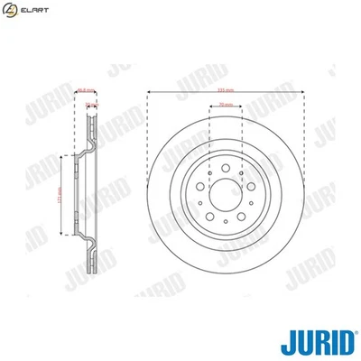 2x BRAKE DISC 563659JC-1 FOR TESLA - Image 1 of 4