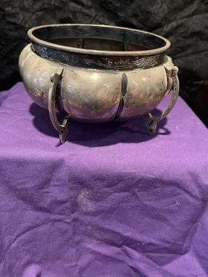 PLATA ESTERLINA SANBORNS MEXICO ELABORADO CUENCO CON BORDE ACANALADO CON PATAS 328G Foto 1 de 4