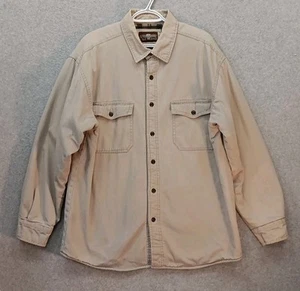 Vintage Levis Jacket Coat Men's Size L Beige Barn Chore Blanket Lined Shacket - Picture 1 of 10