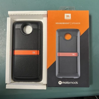 Black JBL SoundBoost Moto Mod Speaker for Motorola Moto Z Phones - Image 1 of 2