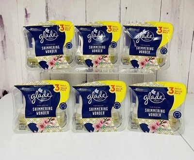 18 enchufes Glade SHIMMERING WONDER recargas de aceite perfumadas con flor de ciruelo Foto 1 de 3