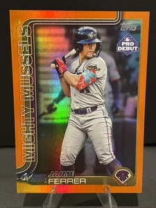 2025 Topps Pro Debut - Jaime Ferrer True Orange Foil Refractor /25 #PD-151 Twins - Picture 1 of 3