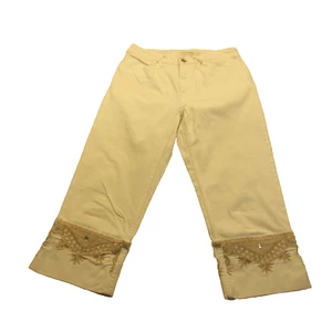 womens Tribal white stretchy extensible capris size 2 (pp-12-28-3-7) - Picture 1 of 20