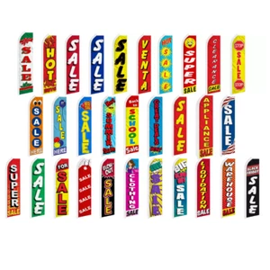 Sales Venta Huge Deals Variations Swooper Flutter Advertising Banner Flags - Picture 1 of 33