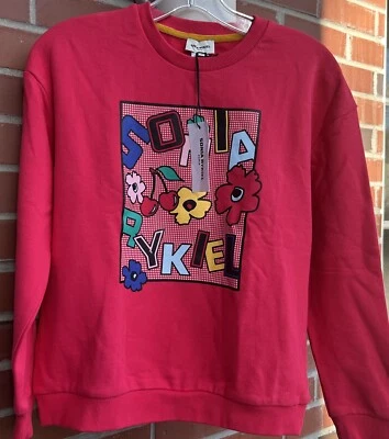 Sonia Rykiel Enfant Paris Logo Print Cotton Sweatshirt Red Sz 14 NWT - Изображение 1 из 4