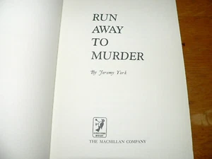 Vintage 1970 "Run Away to Murder" 1st Print HC Book by John Creasey, Ex-Library - Picture 1 of 6