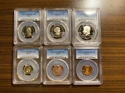 1979-S Type 2 Proof Set All Coins PCGS PROOF PR 69 Deep Cameo (DCAM) Type Two - Image 1 of 4