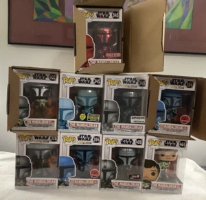 Mandalorian Funko Pop 326, 345(Amzn), 345(Blu), 345(Red), 354(2), 402, 408, 461 - Picture 1 of 5