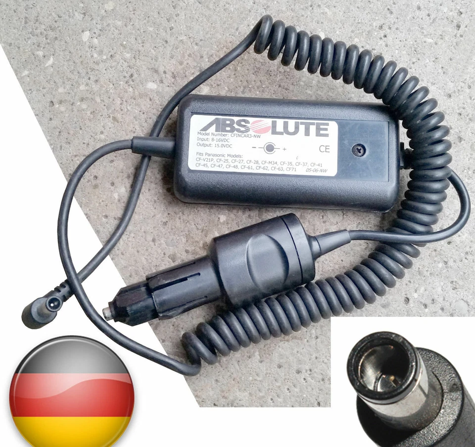 PANASONIC TOUGHBOOK KFZ-NETZTEIL CAR ADAPTER CF-27 CF-25 CF-V21P CF-28 #CF27CAR - Bild 1 von 1