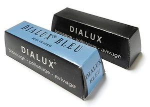 Schwarz und Blau Silber Schmuck Poliermasse Dialux Rouge Weiß Metall 2 Stangen - Bild 1 von 10
