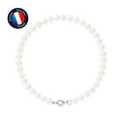 Bracelet de Perles de Culture Semi-Rondes Blanches 5-6 mm - 6 Fermoirs en Argent