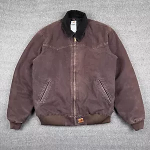 Carhartt Santa Fe Giacca Uomo Grande Alta Marrone Moka Lavoro Distressed J14DKB - Foto 1 di 6