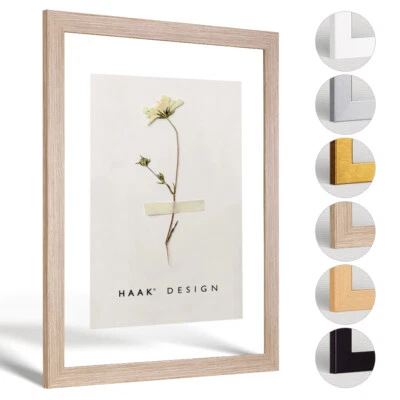 HAAK DESIGN Cornice portafoto doppio vetro Tokyo con doppi vetri vetro acrilico trasparente