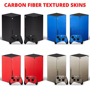 Xbox Series X Skin Aufkleber Vinyl Aufkleber Kohlefaser Wrap Abdeckungen für Xbox X - Bild 1 von 8