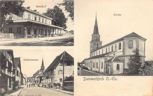 France - DANNEMARIE - Gare - Eglise - Rue Deller - Ed. J. Kuntz Guebwiller - Bild 1 von 2