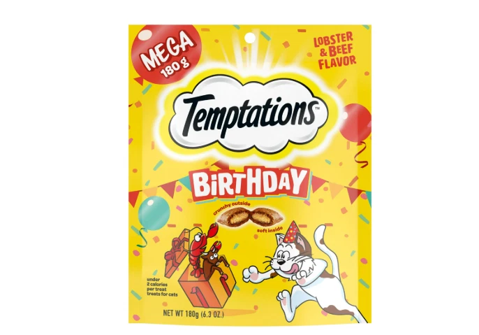 TEMPTATIONS Gato Golosinas Cumpleaños Sabor Langosta y Carne Foto 1 de 1