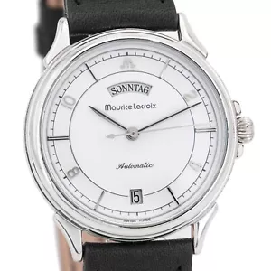 35 mm ø - Maurice Lacroix Pontos rif. 09690 Orologio Uomo Automatico Day/Date - Foto 1 di 8