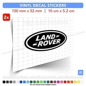 2x Land Rover Car Vinyl Decal Stickers Range Discovery Defender | 100mm x 52mm - Picture 1 of 6