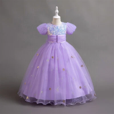 Flower Girls Kids Princess Dress Wedding Bridesmaid Christmas Party Formal Gown - Image 1 of 4