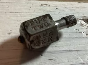 Vintage Metal Teetotum Put & Take Gaming Spinning Top - Picture 1 of 5