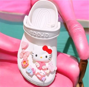 Sanrio Hello Kitty Adorable Shoe Jibbitzs Set Charms 8pcs NEW - Picture 1 of 1