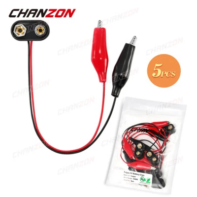 9V Battery Power DC Connector Female Snap Clip Adapter Wire Holder 9Volt Socket - Image 1 of 3