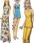 1970s Scoop Neck Tunic Wide Leg Pants Shorts Sewing Pattern Simplicity 9362