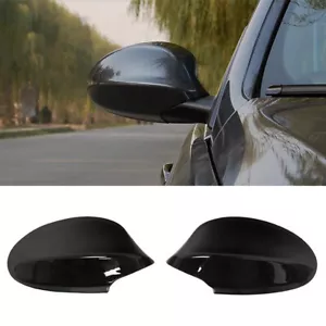 Gloss Black Door Side Mirror Cover Cap For BMW E90 E91 E92 E93 E81 E87 Pre-LCI w - Bild 1 von 10