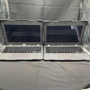 For Parts Or Repair Lot Of 2 Nl71CT-L Notebook Chromebook Computers With Cases