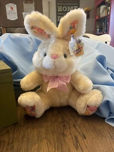 Orecchie di uovo di Pasqua coniglio coniglio bianco peluche 15" Nuovi con etichette - Foto 1 di 7