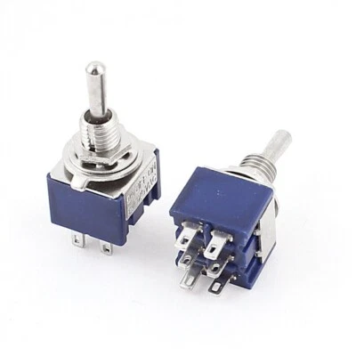 INTERRUTTORE A LEVETTA ON-OFF-ON 6 PIN DEVIATORE SWITCH 3 POSIZIONI 6 A - Immagine 1 di 2