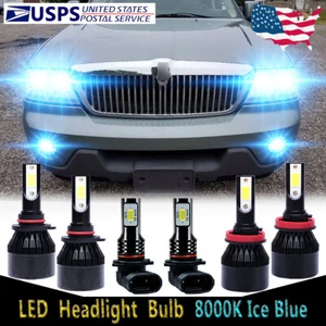 For Lincoln Aviator 2003-2005 6LED Headlight High Low Beam + Fog Light Bulb C9L - Picture 1 of 12