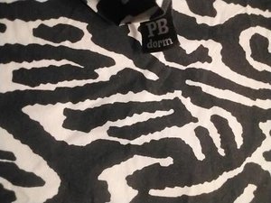 PB Dorm Pottery Barn Teen Zebra FULL Black White FLAT & FITTED & DREAM SHAM - Picture 1 of 4