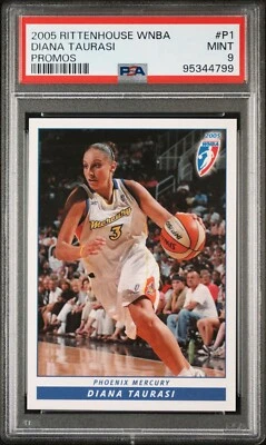 2005 RITTENHOUSE WNBA PROMOS P1 DIANA TAURASI PSA 9 - Image 1 of 2