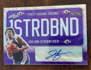 JULIAN STRAWTHAR 2022 LEAF METAL 1STRDBND PURPLE WAVE AUTO # 05/25 DENVER - Picture 1 of 3