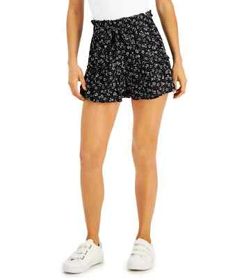 Vanilla Star Womens Juniors' printed Drawstring-Waist Tiered Shorts, Size L - Image 1 of 3