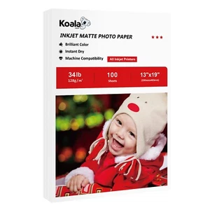 Koala Matte Photo Paper 13x19 A3+ for Inkjet Canon HP Epson 34lb Light Weight - Picture 1 of 11