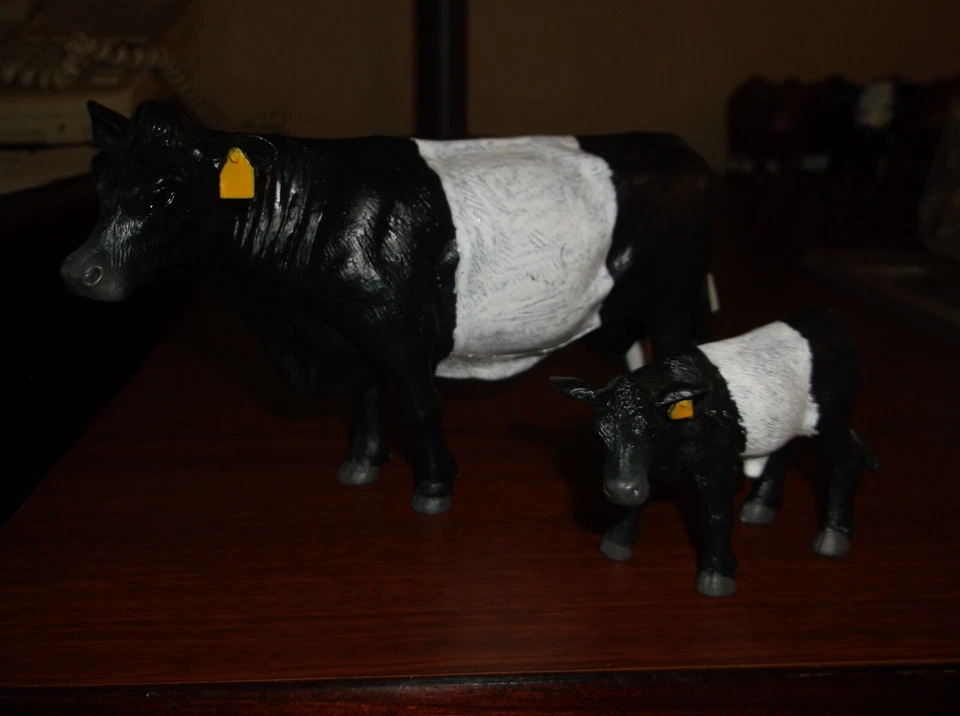 LITTLE BUSTER COW CALF PAIR BLACK BELTED - Image 1 of 1