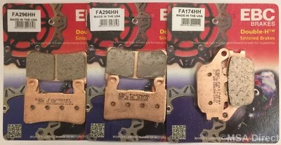 Pastilhas de freio a disco EBC sinterizadas dianteiras e traseiras compatíveis com Honda CBR600RR (2003 a 2004) - Imagem 1 de 4