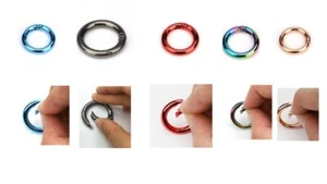 Rundkarabiner Schlüsselringe Karabinerhaken rund Handtaschen Ring Schlüssel - Bild 1 von 23